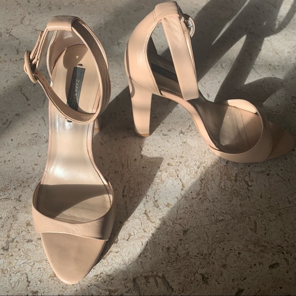 Zara nude heeled sandals